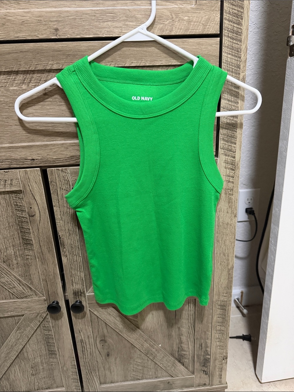 Old Navy Bright Green Ribbed Tank Top